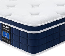Load image into Gallery viewer, Inofia Ace Hybrid Firm Mattress 140 x 200 cm H4 Firm Mattress with Breathable Memory Foam and Independent Bagged Springs, 7 Ergonomic Zones, Extra Comfort for Adults and Children
