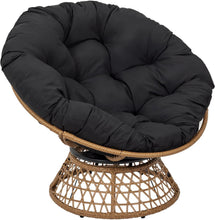 Load image into Gallery viewer, HOME DECO FACTORY, Fauteuil Pivotant Extérieur, Chaise Relax Ronde, 1 Place Pivotant à 360°, Coussin Épais Grand Confort Inclus, Mobilier de Jardin pour Amenagement Balcon Terrasse Salon de Jardin