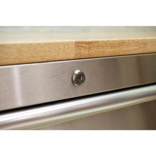 Load image into Gallery viewer, 72 po. 18-Tiroir 24 po. D Mobile Workbench avec acier inoxydable en bois massif