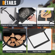 Load image into Gallery viewer, Four à Pizza au Feu de Bois d'Extérieur Housse en Tissu Oxford Pierre à Pizza de 31 cm Pelle à Pizza Grille de Cuisson -