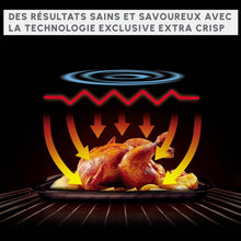 Load image into Gallery viewer, Moulinex Four électrique 39 L, 7 modes de cuisson, Chaleur tournante, Thermostat réglable jusqu’à 240° C, Tournebroche, Minuteur 120 min, Grille réversible, Optimo noir OX485810