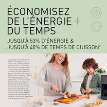 Load image into Gallery viewer, Panasonic NF-CC500SXE AirFryer Friteuse sans huile avec Hublot, 5L, 80-200°C, Minuterie Numérique et Écran LCD, Vapeur Douce, 11 Préréglages, Nettoyage Facile, Gris Mat