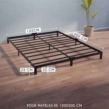 Load image into Gallery viewer, Dreamzie Cadre de Lit 160x200 avec Sommier - Sommier 160x200 avec Pieds - Hauteur de 35 cm - Structure Solide, Assemblage Facile et Espace de Rangement