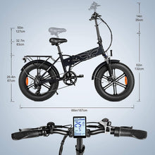 Load image into Gallery viewer, ENGWE EP-2 Pro Vélo électrique Pliable 20 × 4.0 Fat Bike Electrique 7 Vitesses avec Batterie Amovible 48V 13Ah Autonomie 120km Tout-Terrain &amp; VTT &amp; Plage &amp; Neige