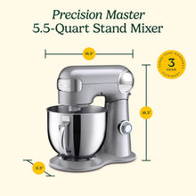 Load image into Gallery viewer, Cuisinart SMD-50BC Precision Pro Mélangeur numérique sur pied de 5,5 litres, métal, doublure argentée