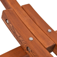 Load image into Gallery viewer, Hamac 1 Place 200x100cm avec Support en Bois de Mélèze Russe Capacité 120kg en Polyester Métal 313x115x120cm Naturel -