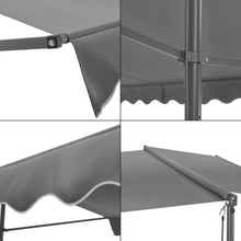 Load image into Gallery viewer, Store banne autoportant à double pente 400 x 300 x 260 cm gris foncé 03_0008294