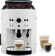 Load image into Gallery viewer, Krups Machine à café grain, 1,7 L, 2 tasses en simultané, Nettoyage automatique, Buse vapeur pour Cappuccino, Cafetière espresso, Essential noire YY8125FD, Noir