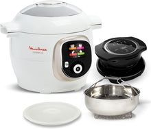 Load image into Gallery viewer, Moulinex, Cookeo Multicuiseur intelligent 6L, 150 recettes intégrées, Cuisson sans surveillance, Ecran intuitif, Guide de cuisson, Application MyMoulinex, 1600W, Blanc, 15 ans réparabilité