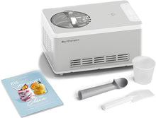 Load image into Gallery viewer, SPRINGLANE Sorbetière et yaourtière Elisa 2,0 L avec compresseur auto-refroidissant 180 W (Argent, avec accessoires)