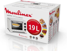 Load image into Gallery viewer, Moulinex Four électrique 39 L, 7 modes de cuisson, Chaleur tournante, Thermostat réglable jusqu’à 240° C, Tournebroche, Minuteur 120 min, Grille réversible, Optimo noir OX485810