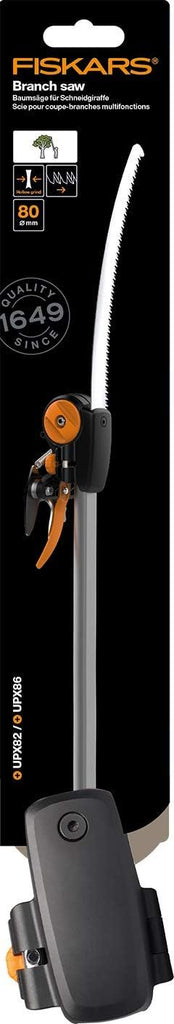 Fiskars Coupe-Branches Multifonctions Télescopique, pour Bois vert et Rameaux, Revêtement antiadhésif, Lame en acier/manche en aluminium, longueur 2,4 - 4 m, noir/orange, UPX86, 1023624