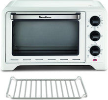 Load image into Gallery viewer, Moulinex Four électrique 39 L, 7 modes de cuisson, Chaleur tournante, Thermostat réglable jusqu’à 240° C, Tournebroche, Minuteur 120 min, Grille réversible, Optimo noir OX485810