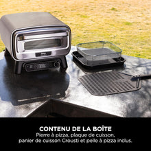 Load image into Gallery viewer, Ninja Woodfire 8-in-1 Electric Outdoor Pizza Oven, Rotisserie &amp; Smoker BBQ with Grate, Pro-Heat Plate, Pizza Stone, Wood Pellets and Shovel, 6 Settings, Dark Orange OO101EU