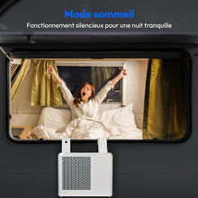 Load image into Gallery viewer, MEDION Smart Climatiseur Split P502 (5000 BTU, 3-en-1, Refroidir, Déshumidification, Ventilation, pour caravane, camping-car, kit de joint de fenêtre, mode sommeil, contrôle Wifi, Écran, MD 37735)