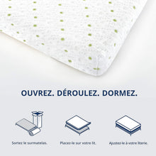 Load image into Gallery viewer, ViscoSoft - Surmatelas 160 x 200 Mémo, Surmatelas 160 x 200 memoire de Forme 5cm avec Aération Optimale et Mousse Haute Densité 50kg/m³, Housse Bambou Lavable, Surmatelas 160x200 Confort Moelleux