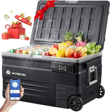 Load image into Gallery viewer, AAOBOSI 45L Glacière à Compresseur, Glaciere Électrique -20℃ à 20℃, Frigo Camion APP&amp;Bouton Contrôle, 12/24V DC et 100-240V AC Glaciere Camping Pour Voiture, Camion, Bateau et Prise De Courant