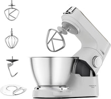 Load image into Gallery viewer, Kenwood Titanium Chef Baker KVC65.001WH, Pastry Robot with Integrated Scales, Including 3-Piece Pastry Set, Spatula &amp; Splash Protection, 1200 W, White