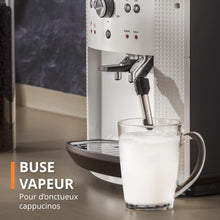 Load image into Gallery viewer, Krups Machine à café grain, 1,7 L, 2 tasses en simultané, Nettoyage automatique, Buse vapeur pour Cappuccino, Cafetière espresso, Essential noire YY8125FD, Noir