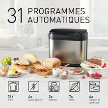 Load image into Gallery viewer, Panasonic SD-YR2550SXE Automatic Bread Maker, Raisin, Nut and Yeast Dispensers, 31 Auto Programs, Dual Temperature Sensor, 13 Hour Digital Timer, LCD Display, Silver