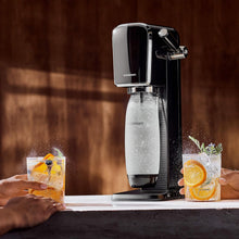 Load image into Gallery viewer, SodaStream ART Sparkling Water and Soda Machine | Pack of 1 Bottle 1 L + 1 Bottle 0.5 L Dishwasher Safe + 1 60L Gas Refill Clip On | Black [Amazon Exclusive]
