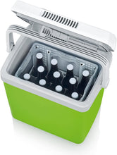 Load image into Gallery viewer, SEVERIN KB 2922 Electric Cooler (19 L) with Cooling and Keep Warm Function, Car Cooler with 2 Connections (Power Supply and Cigarette Lighter), Cool Box Green/Grey