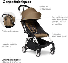 Load image into Gallery viewer, Poussette BABYZEN YOYO2 6+ (Cadre noir + pack couleur Aqua) - Comprend un harnais, un dossier, des arceaux de capote, une bandoulière, un coussin d’assise, et une capote assortie
