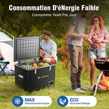 Load image into Gallery viewer, AAOBOSI 45L Glacière à Compresseur, Glaciere Électrique -20℃ à 20℃, Frigo Camion APP&amp;Bouton Contrôle, 12/24V DC et 100-240V AC Glaciere Camping Pour Voiture, Camion, Bateau et Prise De Courant