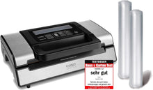 Load image into Gallery viewer, Caso FastVac 500, Professional Commercial Vacuum Sealer, Stainless Steel, Double Piston Pump, 15 Litres/Minute, Includes 2 Free Foil Rolls