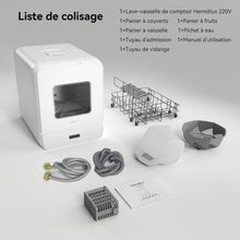 Load image into Gallery viewer, Hermitlux Mini lave-vaisselle de table, 6+1 Programmes de lavage, 5 Couverts et réservoir d'eau de 5L