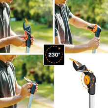 Load image into Gallery viewer, Fiskars Coupe-Branches Multifonctions Télescopique, pour Bois vert et Rameaux, Revêtement antiadhésif, Lame en acier/manche en aluminium, longueur 2,4 - 4 m, noir/orange, UPX86, 1023624