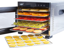Load image into Gallery viewer, Vita5 Nobel Pro6 Deshydrateur Alimentaire avec 6 Plateaux en Inox - Déshydrateur avec Minuterie 24h et Température 35-75 °C - Deshydrateur Viande, Fruits, Champignons - 650W Déshydrateur Alimentaire