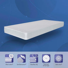 Load image into Gallery viewer, NATURALEX - Matelas PerfectSleep 180x200 - Épais 30 cm - Soutien Mousse à mémoire de Forme - Accueil Blue Latex - Confort Ferme - Respirant - 7 Zones - Réversible - Haute Densité - Fabriqué en Europe