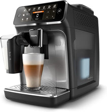 Load image into Gallery viewer, PHILIPS 4400 Series Fully Automatic Espresso Machine – 12 Hot &amp; Iced Coffees, Quick-to-Clean LatteGo Milk System, SilentBrew, QuickStart, Ceramic Grinder, Black Chrome (EP4444/90)