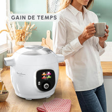Load image into Gallery viewer, Moulinex, Cookeo Multicuiseur intelligent 6L, 150 recettes intégrées, Cuisson sans surveillance, Ecran intuitif, Guide de cuisson, Application MyMoulinex, 1600W, Blanc, 15 ans réparabilité