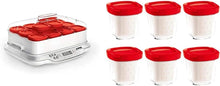 Load image into Gallery viewer, Seb Yogurt Maker 12 Jars, Glass Jars 140 ml, 5 Automatic Programs, BPA-Free, Compact, Homemade Yogurt &amp; XF101001 Delices Box Box 1 L Tray White Yogurt-Cheese with Drainer