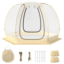 Load image into Gallery viewer, Tente Bulle à Ouverture Instantanée pour 6 à 10 Personnes Tente Dôme d'Extérieur 328 x 328 cm Résistante Aux Intempéries Transparent