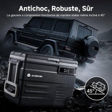 Load image into Gallery viewer, AAOBOSI 45L Glacière à Compresseur, Glaciere Électrique -20℃ à 20℃, Frigo Camion APP&amp;Bouton Contrôle, 12/24V DC et 100-240V AC Glaciere Camping Pour Voiture, Camion, Bateau et Prise De Courant