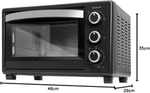 Load image into Gallery viewer, Cecotec Bake&amp;Toast 4600 Black Gyro Countertop Oven, 46 L, 2000 W, 12 Combinable Heating Functions, Includes Rotating Spindle, Crumb Catcher Tray.