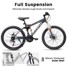 Load image into Gallery viewer, 26 in Mountain Bike - 21 - Speed with Disc Brakes, Durable Frame, Front &amp; Rear Dual - Shock Absorption, Unisex for Commuting, Travel, School &amp; All - Terrain Cycling