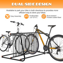 Load image into Gallery viewer, AECOJOY Commercial Floor Bike Rack Stand, 10-Bike Capacity Dual Sided Bicycle Storage Stand Floor Parking Stand