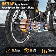 Load image into Gallery viewer, Folding Electric Bike for Adults with 20" Fat Tires, 750W Brushless Motor, 30MPH, 44-Mile Range, LCD Display &amp; Fork Suspension for Snow/Sand Commuting